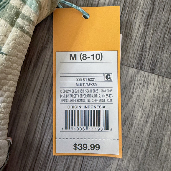 Kona Sol One Piece Swimsuit M 8-10 Tropical Floral High Coverage Strapless NWT - Picture 3 of 8